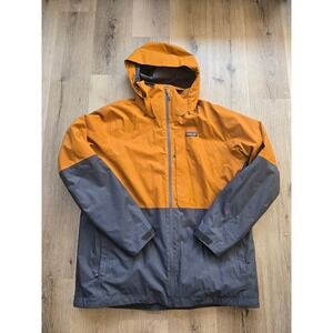Patagonia Men's XXL 3-in-1 Waterproof Jacket Orange Gray Reversible Inner Layer